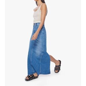 Mother SNACKS! The Candy Stick Maxi Denim Skirt